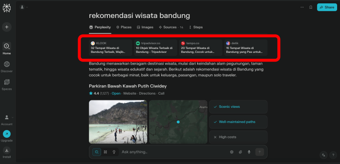 perplex rekomendasi wisata bandung